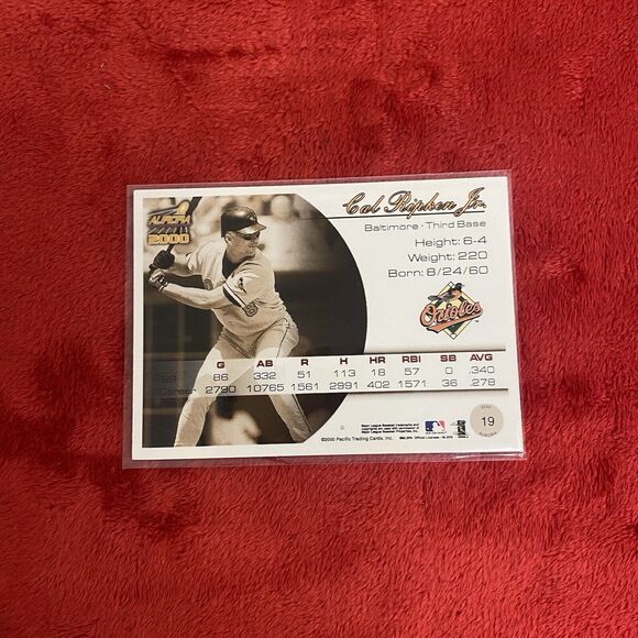 2000 Pacific Aurora Cal Ripken Jr. #19 Pinstripes MLB Baseball Card - Picture 2 of 2